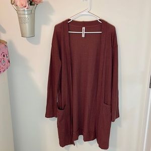 Mauve duster cardigan